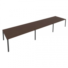 Переговорный стол 3 столешницы Рива Metal System Б.ПРГ-3.5 Венге/Антрацит