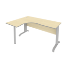 Стол криволинейный левый Рива Riva ПЛ.СА-4 Л Клен/Металлик