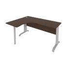 Стол криволинейный левый Рива Riva ПЛ.СА-4 Л Венге/Металлик