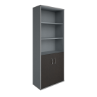 Шкаф высокий широкий Рива Riva А.СТ-1.1 Венге/Металлик