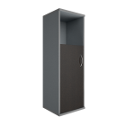 Шкаф средний узкий левый Рива Riva А.СУ-2.1 Л Венге/Металлик