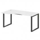Стол криволинейный левый на О-образном м/к Рива METAL SYSTEM БО.СА-1 Л Белый/Антрацит