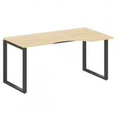 Стол криволинейный правый на О-образном м/к Рива METAL SYSTEM БО.СА-1 Пр Акация/Антрацит