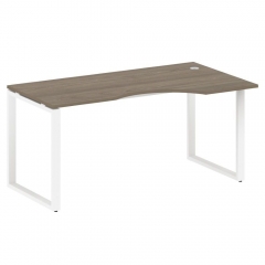 Стол криволинейный правый на О-образном м/к Рива METAL SYSTEM БО.СА-1 Пр Вяз/Белый