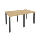 Стол переговорный 2 столешницы Рива ONIX O.MP-PRG-2.0 Тиквуд Светлый/Антрацит