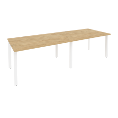 Стол переговорный 2 столешницы Рива ONIX O.MP-PRG-2.3 Тиквуд Светлый/Белый