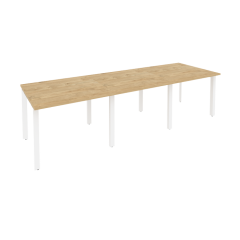 Стол переговорный 3 столешницы Рива ONIX O.MP-PRG-3.1 Тиквуд Светлый/Белый