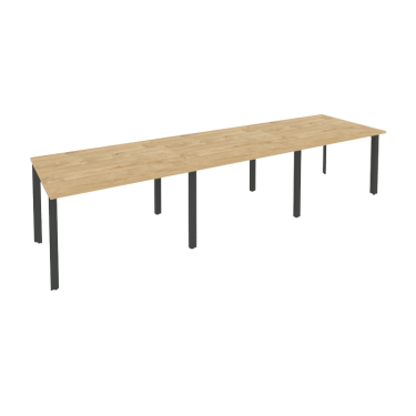 Стол переговорный 3 столешницы Рива ONIX O.MP-PRG-3.2 Тиквуд Светлый/Антрацит