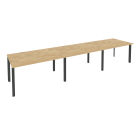 Стол переговорный 3 столешницы Рива ONIX O.MP-PRG-3.3 Тиквуд Светлый/Антрацит