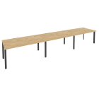 Стол переговорный 3 столешницы Рива ONIX O.MP-PRG-3.4 Тиквуд Светлый/Антрацит