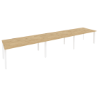Стол переговорный 3 столешницы Рива ONIX O.MP-PRG-3.4 Тиквуд Светлый/Белый