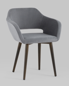 Стул с подлокотниками Stool Group Саймон велюр Темно-серый