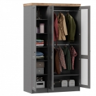 Шкаф трехстворчатый с карнизом Любимый дом Амели 10 Оникс серый