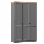 Шкаф трехстворчатый с карнизом Любимый дом Амели 10 Оникс серый