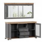 Комод Любимый дом с зеркалом Амели Оникс серый