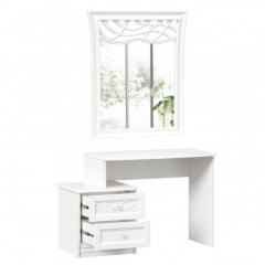 Столик туалетный Любимый дом Джулия с зеркалом ППУ Белый