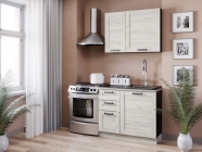 Кухонный гарнитур 1600 Любимый дом Винченца 6 Черный Дуб Крафт белый