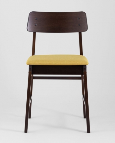 Комплект из двух стульев Stool Group ODEN мягкая тканевая Желтая обивка