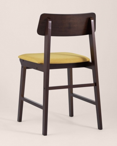 Комплект из двух стульев Stool Group ODEN мягкая тканевая Желтая обивка
