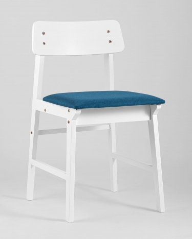 Комплект из двух стульев Stool Group ODEN WHITE 2 шт Синий