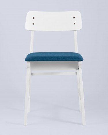 Комплект из двух стульев Stool Group ODEN WHITE 2 шт Синий