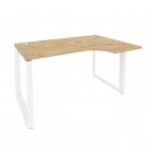 Стол эргономичный правый на О-образном м/к Рива ONIX O.MO-SA-2R Тиквуд Светлый/Белый