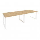 Стол переговорный 2 столешницы Рива ONIX O.MO-PRG-2.3 Тиквуд Светлый/Белый