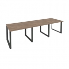 Стол переговорный 3 столешницы Рива ONIX O.MO-PRG-3.1 Тиквуд Светлый/Антрацит