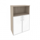 Шкаф средний широкий Рива ONIX O.ST-2.2R white Тиквуд Светлый