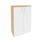 Шкаф средний широкий 2 средних фасада ЛДСП Рива ONIX O.ST-2.3 Тиквуд Светлый/Белый