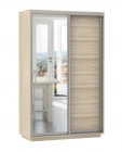 Шкаф-купе двухдверный Е1 Экспресс Хит Медиум Ясень шимо светлый