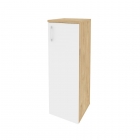 Шкаф средний узкий правый Рива ONIX O.SU-2.3R Тиквуд Светлый/Белый