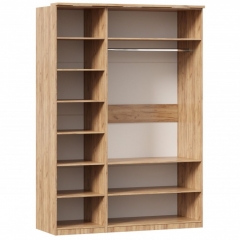 Шкаф трехстворчатый с зеркалами Любимый дом Фиджи 005 Дуб Золотой