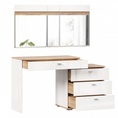 Стол туалетный комбинированный с зеркалом 1200 Любимый дом Фиджи 013 Дуб Золотой Белый