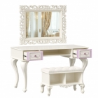 Стол письменный с банкеткой Любимый дом Маркиза 02 Алебастр Шампань