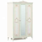 Шкаф трехстворчатый с зеркалом Любимый дом Луиза ЛД 665.074.000 Алебастр
