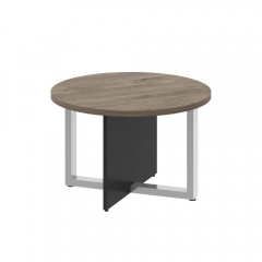 Стол журнальный, круглый Рива SHIFT SK.SG-KR-70 Тиквуд Темный/Антрацит