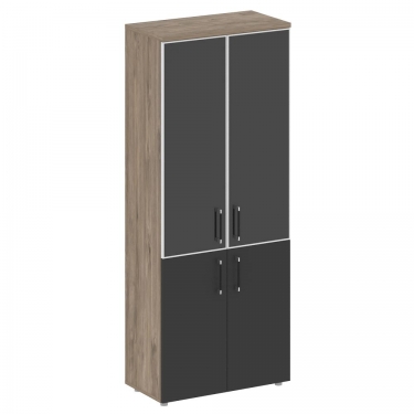 Шкаф высокий широкий Рива SHIFT SK.ST-1.2R black Тиквуд Темный/Антрацит