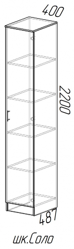 Шкаф Соло МАГ-РИВЕР Ясень шимо темный/Ясень шимо светлый