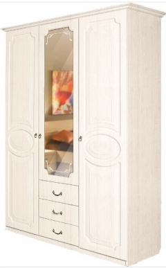 Шкаф 3-х створчатый с ящиками Ивушка-5 МАГ-РИВЕР Рамух/Сандал белый
