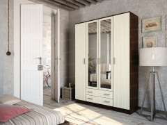 Шкаф МАГ-РИВЕР Квадро Ясень шимо темный/Ясень шимо светлый