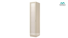 Шкаф- пенал Ивушка-7 МАГ-РИВЕР Дуб беленый/Кожа крокодила светлая../Туя светлая