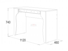 Стол туалетный Ольга 12 МАГ-РИВЕР Анкор светлый