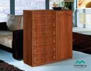 Комод-пенал с дверью МАГ-РИВЕР Орех/Орех Итальянский