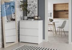 Комод МИЛАНО-1 МАГ-РИВЕР Белый матовый/Белый