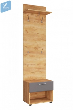 Тумба с вешалкой ТМ-003 Сафари МАГ-РИВЕР дуб крафт золотой/Графит софт