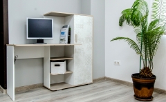 Стол со шкафом Паскаль МАГ-РИВЕР Ясень Анкор Алисия/Белый/Спринт