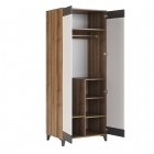 Шкаф 2-х дверный Гринвич МАГ-РИВЕР Авелано/Белый/Темно-серый