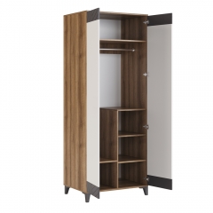 Шкаф 2-х дверный Гринвич МАГ-РИВЕР Авелано/Белый/Темно-серый