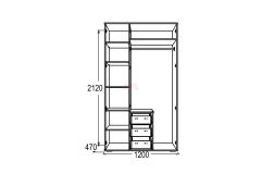 Шкаф 3-х створчатый Александра 4 МАГ-РИВЕР 20033